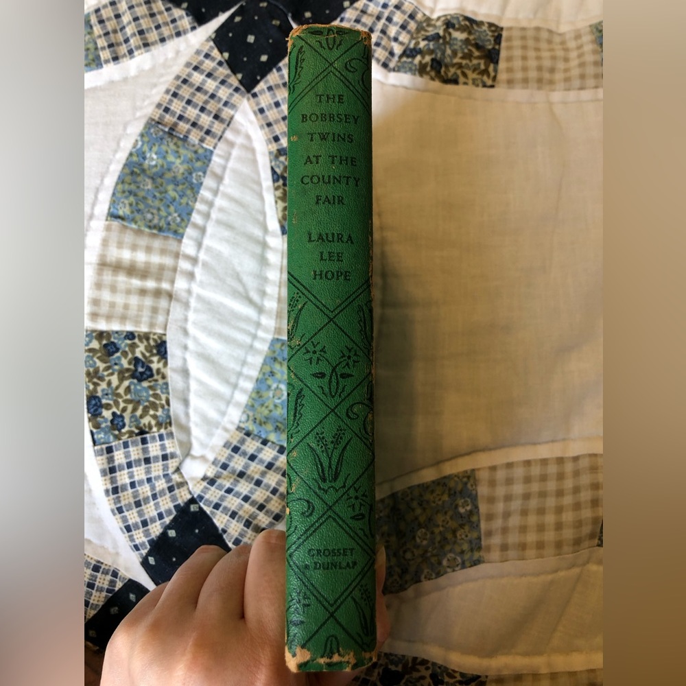 1922 VINTAGE The Bobbsey Twins At The County Fair Book Green Cover - Picture 2 of 6